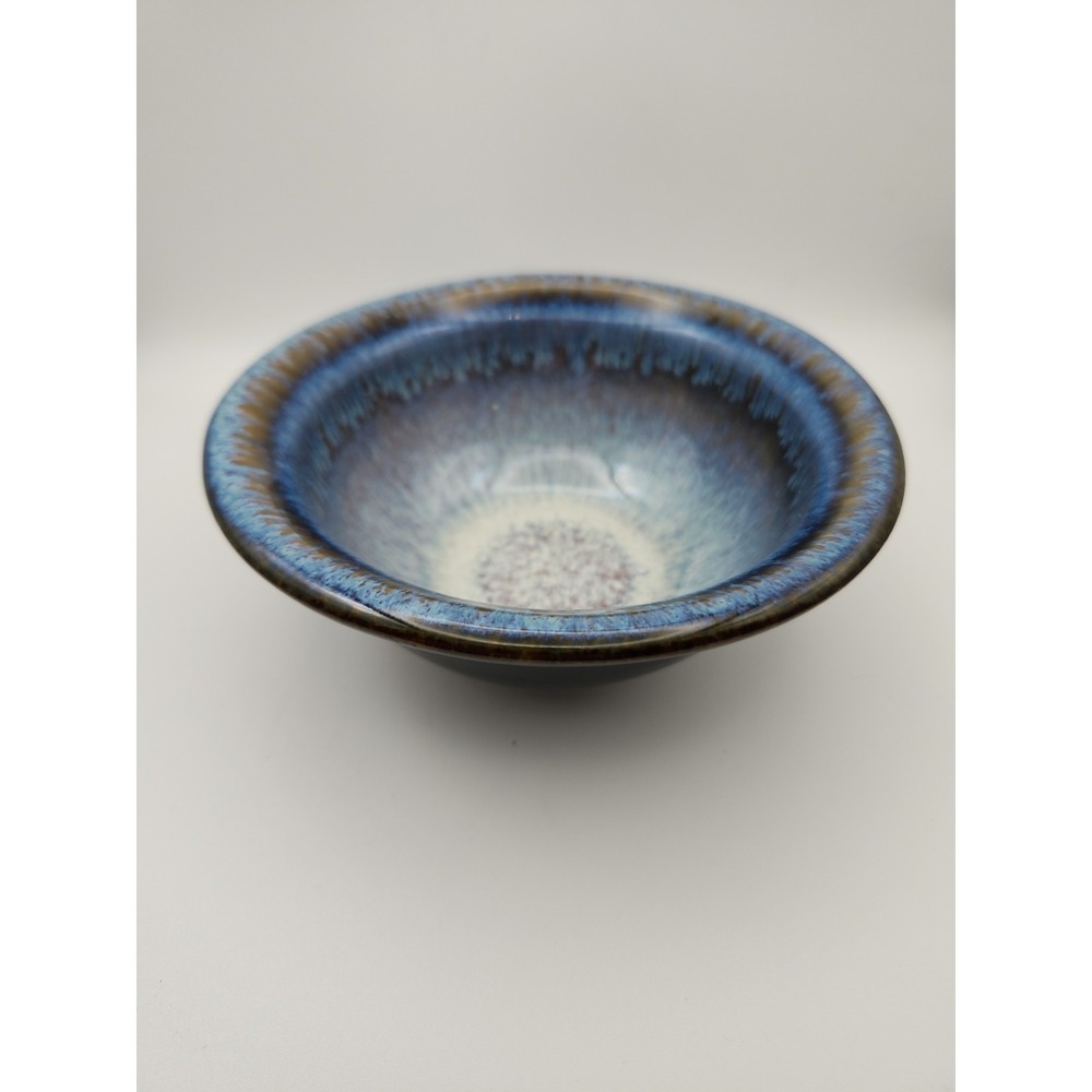 Bill Campbell Studio Pottery Drip Glaze Dish Bowl Hand Thrown.  Artist Signed 5"